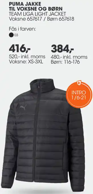 Sportigan Puma Jakke Til Voksne Og Børn 480-Inkl.Moms tilbud