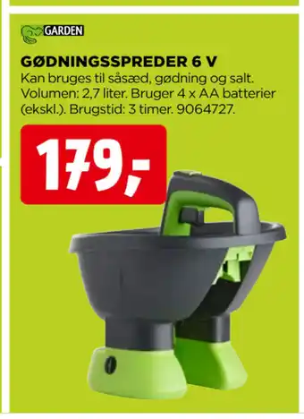 jem & fix GØDNINGSSPREDER 6 V tilbud