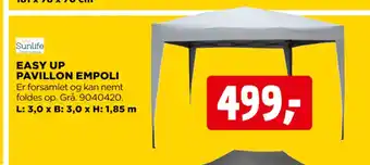 jem & fix EASY UP PAVILLON EMPOLI tilbud