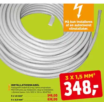 jem & fix INSTALLATIONSKABEL tilbud
