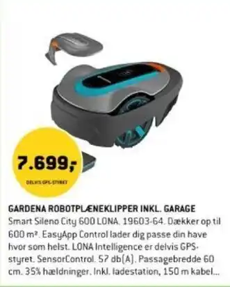 XL-BYG GARDENA ROBOTPLENEKLIPPER INKL. GARAGE tilbud