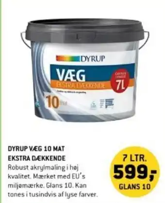 XL-BYG DYRUP VÆG 10 MAT EKSTRA DÆKKENDE tilbud