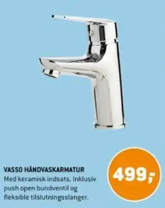 XL-BYG VASSO HÅNDVASKARMATUR tilbud