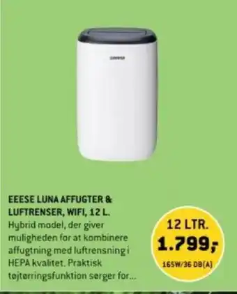 XL-BYG EEESE LUNA AFFUGTER & LUFTRENSER, WIFI, 12 L. tilbud