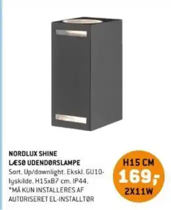 NORDLUX SHINE LESO UDENDØRSLAMPE