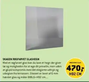 XL-BYG SKAGEN ROGFARVET GLASHEGN tilbud