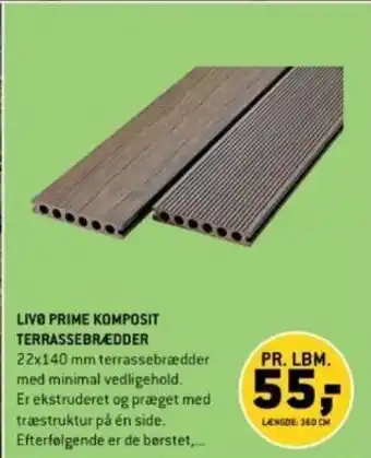 XL-BYG LIVO PRIME KOMPOSIT TERRASSEBRÆDDER tilbud