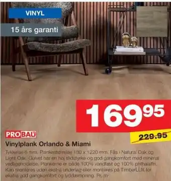 Bauhaus Vinylplank Orlando & Miami tilbud