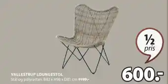 JYSK VALLESTRUP LOUNGESTOL tilbud