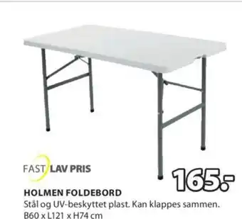 JYSK HOLMEN FOLDEBORD tilbud