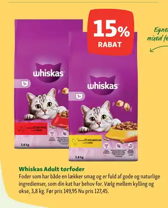 Maxi Zoo Whiskas Adult tørfoder tilbud