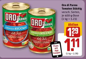 REWE Oro di Parma Tomaten Stückig tilbud