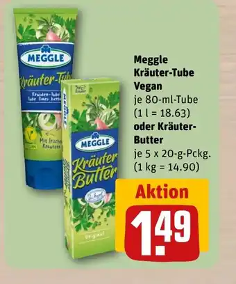 REWE DE Meggle Kräuter-Tube Vegan oder Kräuter- Butter tilbud