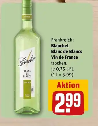 REWE DE Blanchet Blanc de Blancs Vin de France tilbud