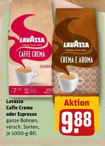 REWE Lavazza Caffe Crema oder Espresso tilbud