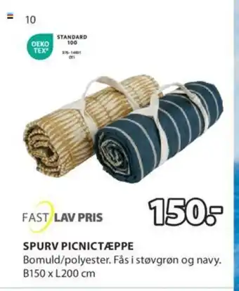 JYSK SPURV PICNICTÆPPE tilbud