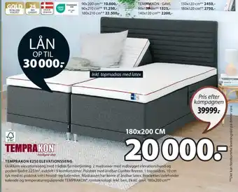 JYSK TEMPRAKON E250 ELEVATIONSSENG tilbud