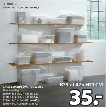 JYSK BASIC BOX OPBEVARINGSBOKS tilbud