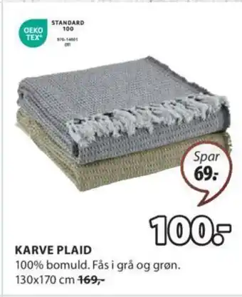 JYSK KARVE PLAID tilbud