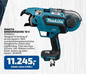 Davidsen MAKITA BINDEMASKINE 18 V tilbud