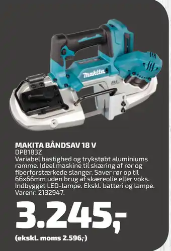 Davidsen MAKITA BÅNDSAV 18 V tilbud