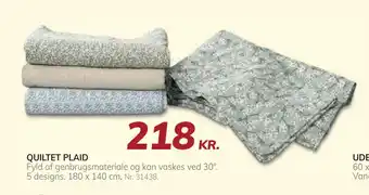 Daells Bolighus QUILTET PLAID tilbud