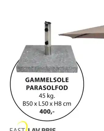 JYSK GAMMELSOLE PARASOLFOD tilbud