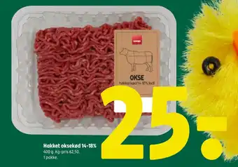 Coop 365 Hakket oksekød 14-18% tilbud