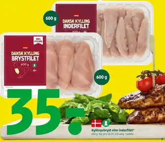 Coop 365 Kyllingebryst eller inderfilet tilbud