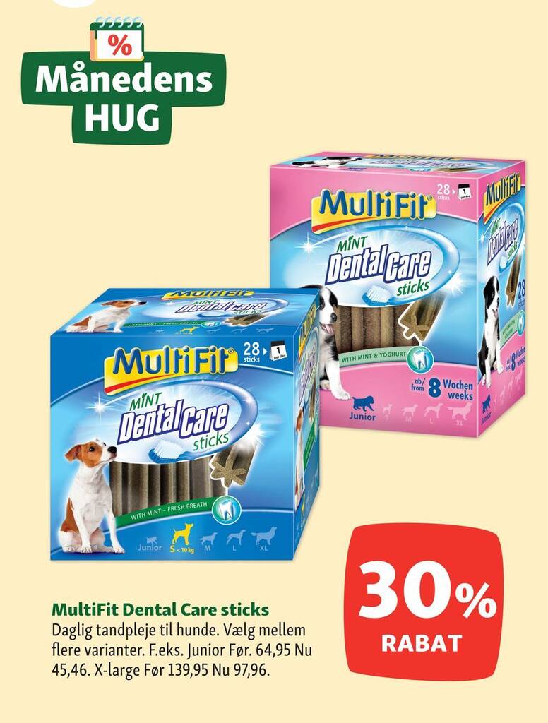 MultiFit Dental Care sticks tilbud hos Maxi Zoo