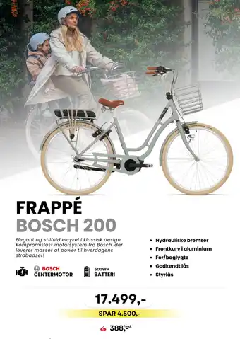 Design Cykler FRAPPÉ BOSCH 200 tilbud