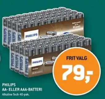 XL-BYG PHILIPS AA- ELLER AAA-BATTERI tilbud