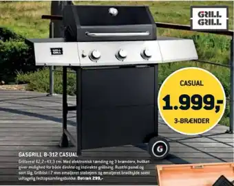 XL-BYG GASGRILL B-312 CASUAL tilbud