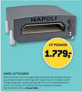 XL-BYG NAPOLI 13"PIZZAOVN tilbud