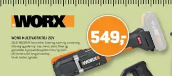 XL-BYG WORX MULTIVÆRKTØJ 20V tilbud