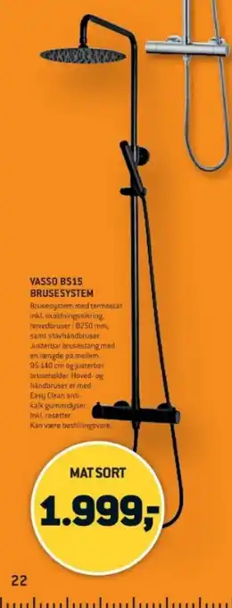 XL-BYG VASSO BS15 BRUSESYSTEM tilbud