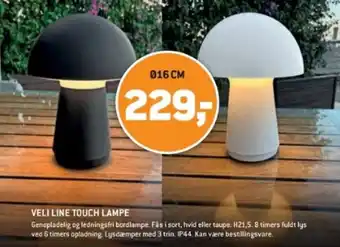 XL-BYG VELI LINE TOUCH LAMPE tilbud