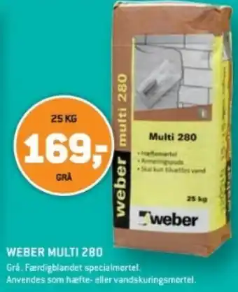 XL-BYG WEBER MULTI 280 tilbud