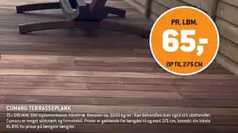 XL-BYG CUMARU TERRASSEPLANK tilbud