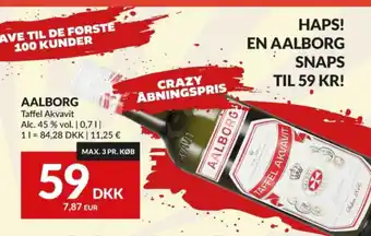 Nielsen's Discount HAPS! EN AALBORG SNAPS TIL 59 KR! tilbud