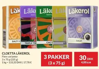 Nielsen's Discount CLOETTA LÄKEROL tilbud