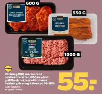 Netto Velsmag BBQ marinerede nakkekoteletter tilbud