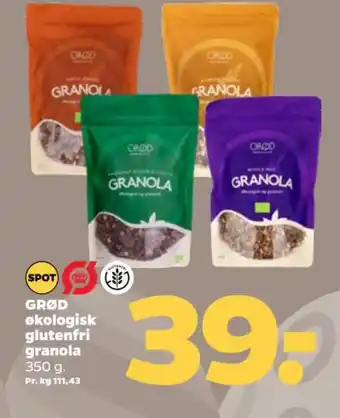 Netto GRØD økologisk glutenfri granola tilbud