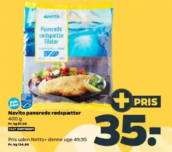 Netto Navito panerede rødspætter 400 g. tilbud