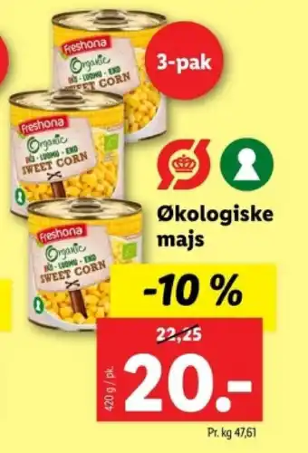 Lidl Økologiske majs tilbud