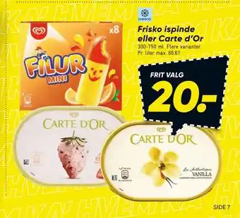 Bilka Frisko ispinde eller Carte d’Or tilbud