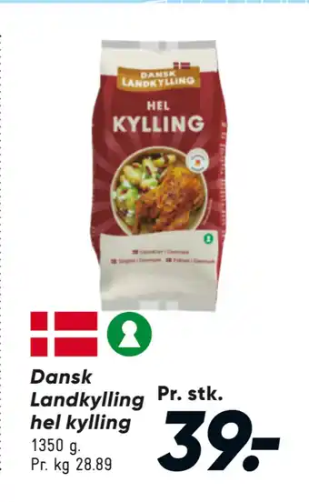 Bilka Dansk Landkylling hel kylling tilbud