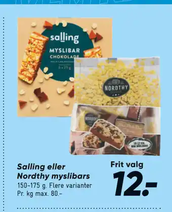 Bilka Salling eller Nordthy myslibars tilbud