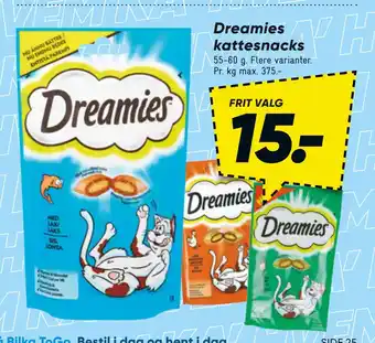 Bilka Dreamies kattesnacks tilbud