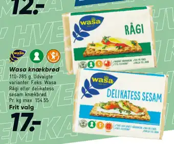 Bilka Wasa knækbrød tilbud